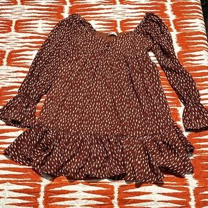Women's Rusty Brown Patterned dress